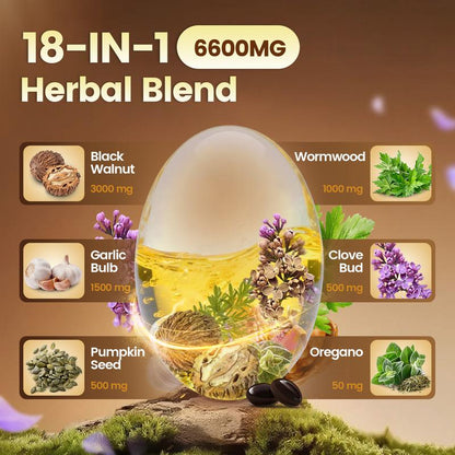 Wormwood Black Walnut Cloves Capsules